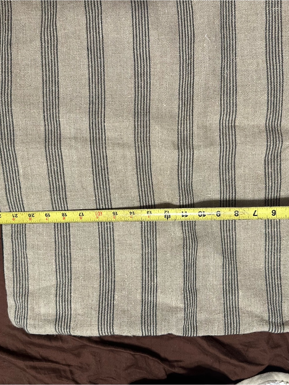 Villa Neutral Beige and Black Striped Accent Pillow Cover